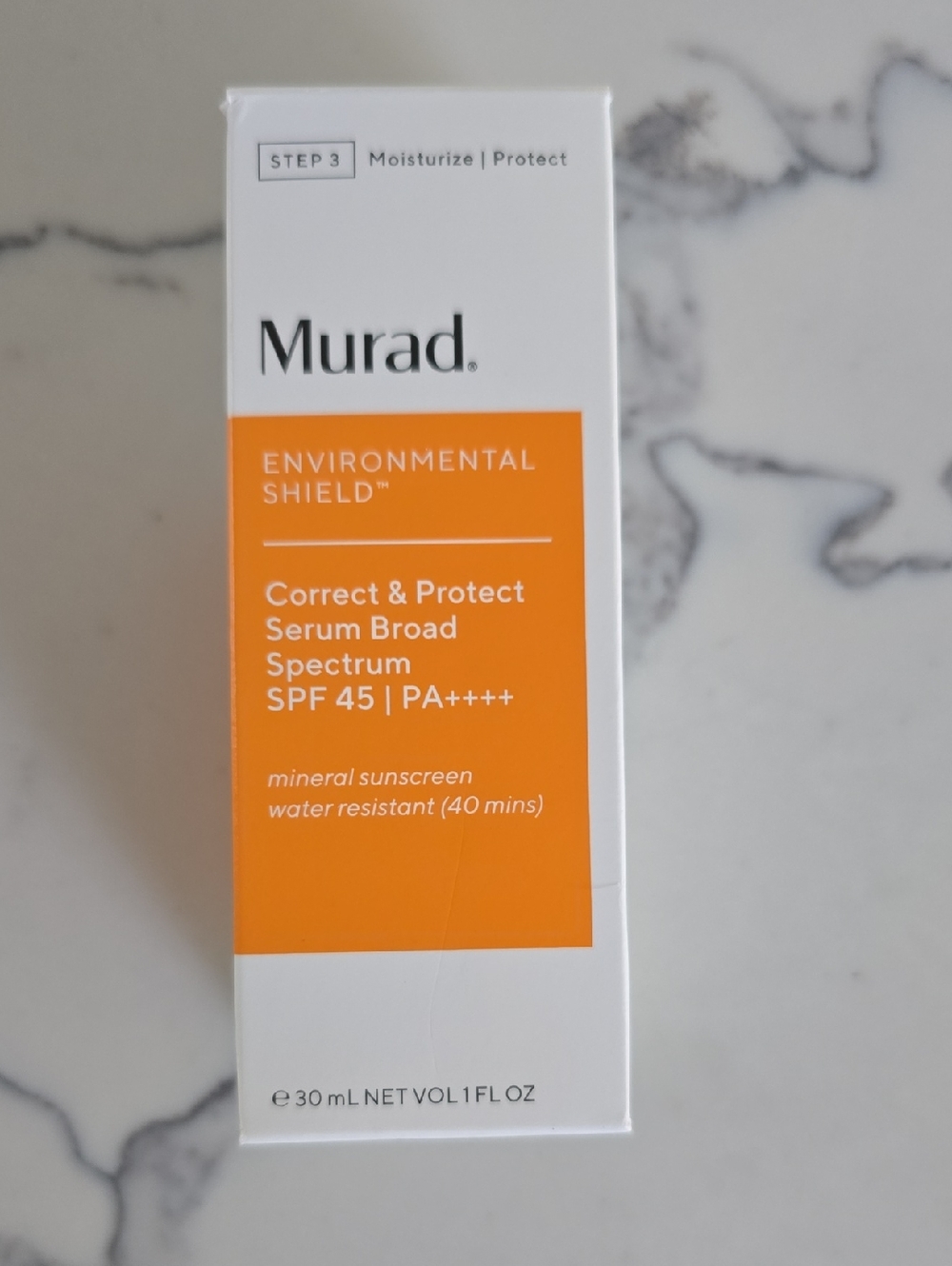 Murad Correct & Protect Serum Broad Spectrum SPF 45 – White & Orange Packaging